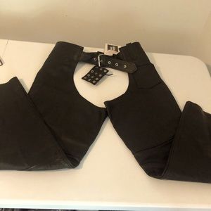 Unik Leather Apparel Black Chaps Size M with Tags